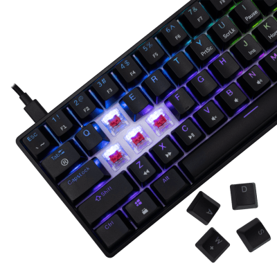 White Shark GK-004111 SHINOBI 2 NOIR Switch Rouge 2