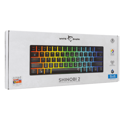 White Shark GK-004121 SHINOBI 2 NOIR Switch Bleu 6