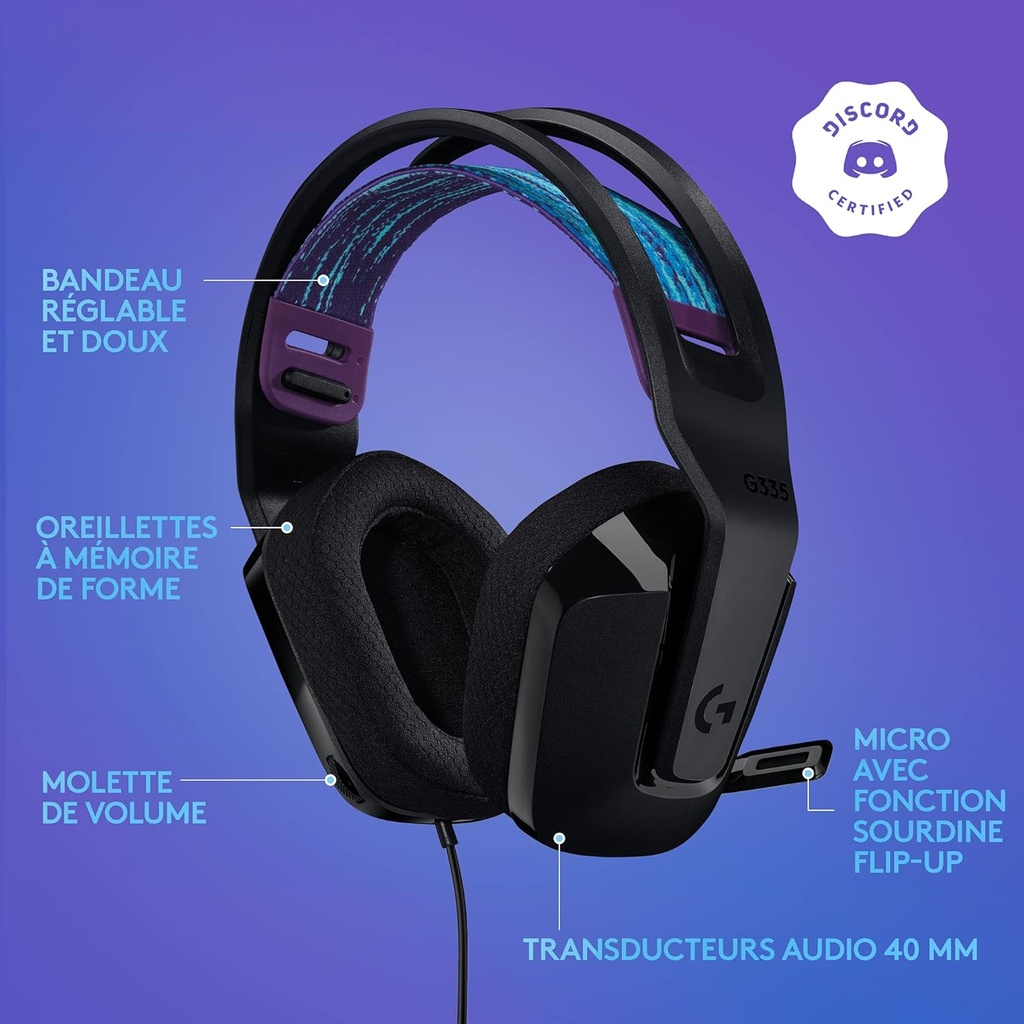Logitech G335 Gaming Headset NOIR 6