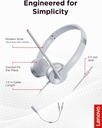 Lenovo 100 Stereo Analog Headset Gris 5