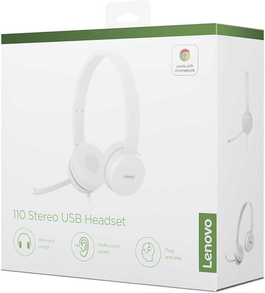 Lenovo 110 Stereo USB Headset Gris 5