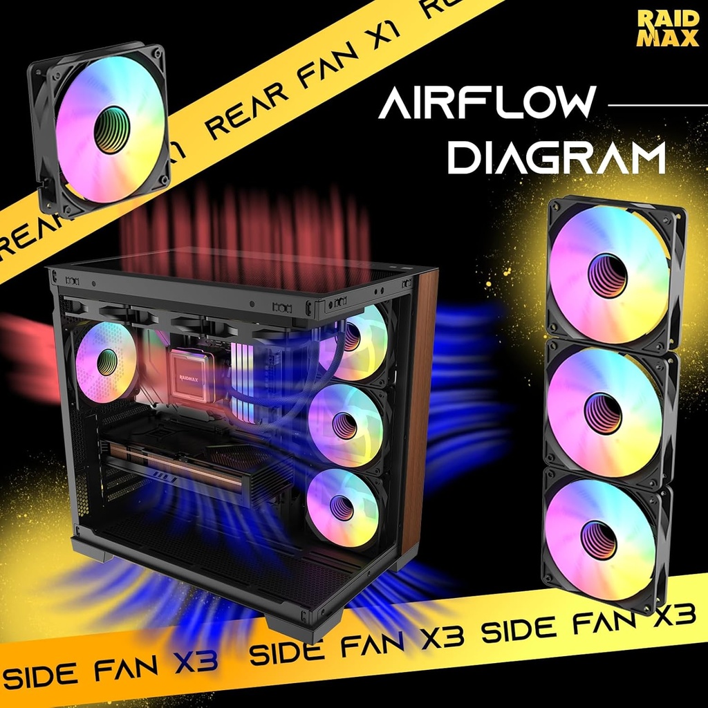 RAIDMAX i610 WOOD BLACK image2