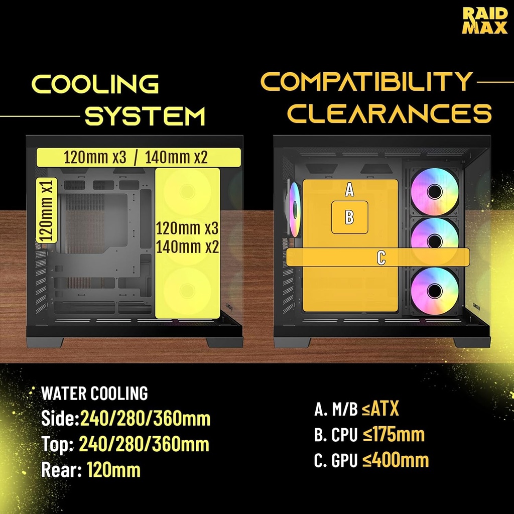 RAIDMAX i610 WOOD BLACK image3