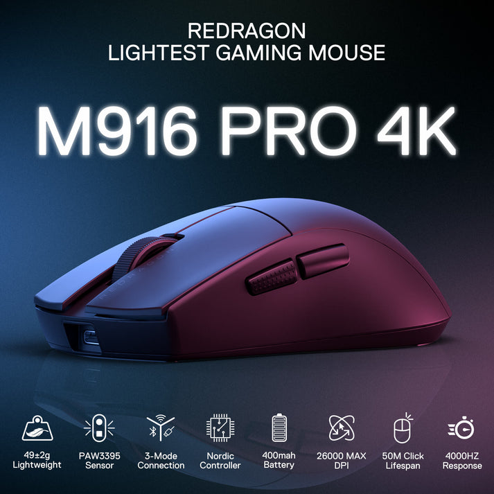 Redragon K1ng 4K Pro M916-PRO-4K Gaming Sans Fil Noir 3