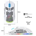 Spirit of Gamer Pro-M4 Souris RGB 12800 DPI Ultra Light Blanc 3