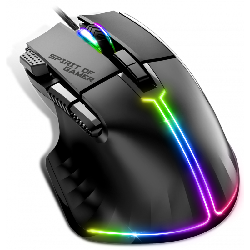 Spirit of Gamer Pro-M5 Souris RGB 12800 DPI 8 Boutons Noir 2