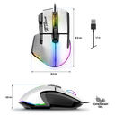 Spirit of Gamer Pro-M5 Souris RGB 8 Boutons Programmable Blanc 6
