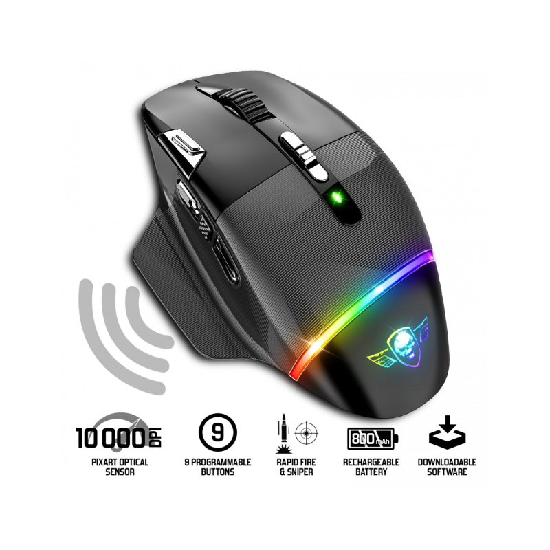 Spirit of Gamer Xpert-M800 Souris Sans Fil Rechargeable RGB Noir 2