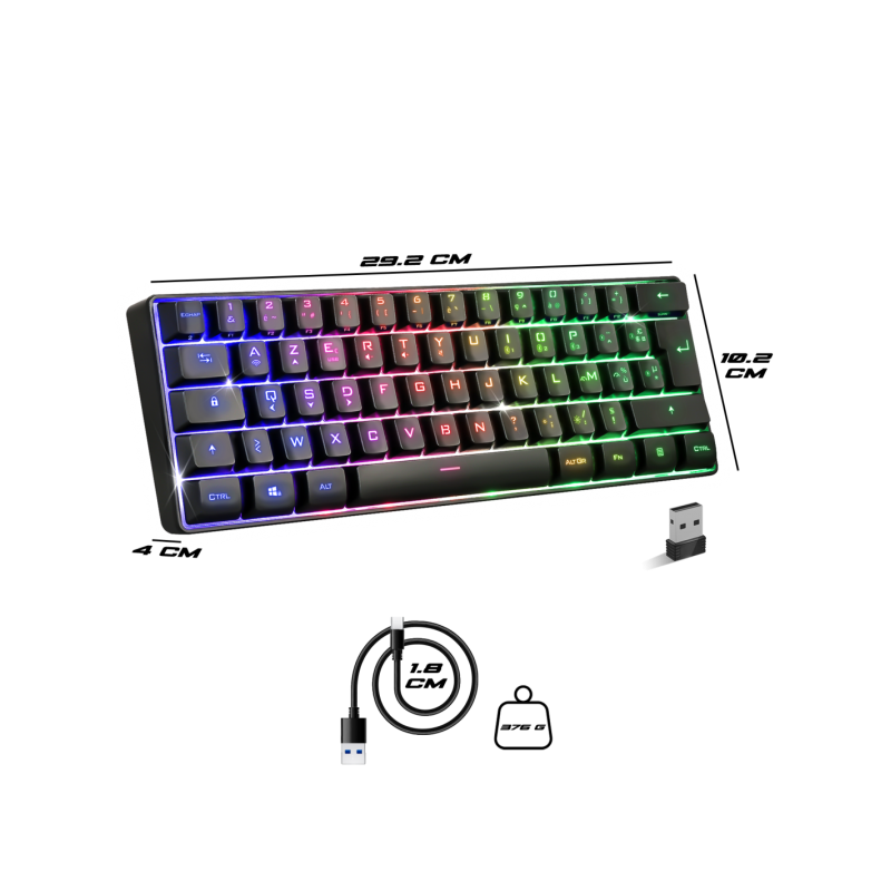 SOG CLAVIER ELITE-K50 TKL Sans Fil CLA-EK50RF 2