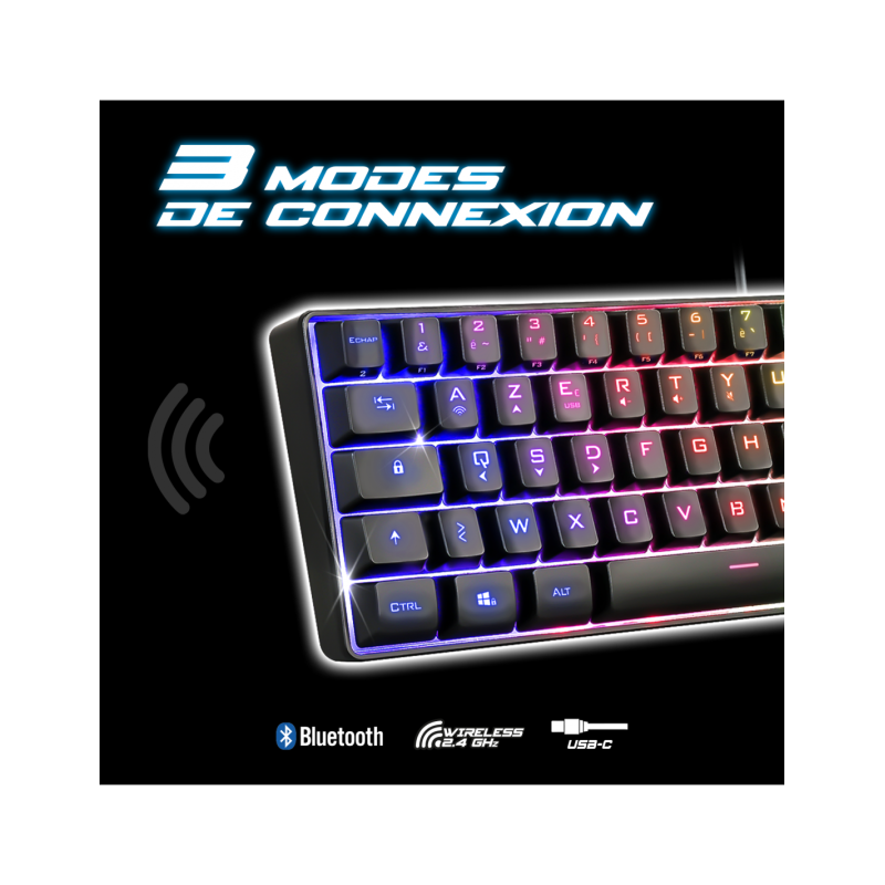 SOG CLAVIER ELITE-K50 TKL Sans Fil CLA-EK50RF 3