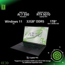 GIGABYTE GAMING A16 PRO DXH - Intel Core 7 240H - 32 Go - Gen4 SSD 1TB - Nvidia GeForce RTX 5070Ti 12GB GDDR 1