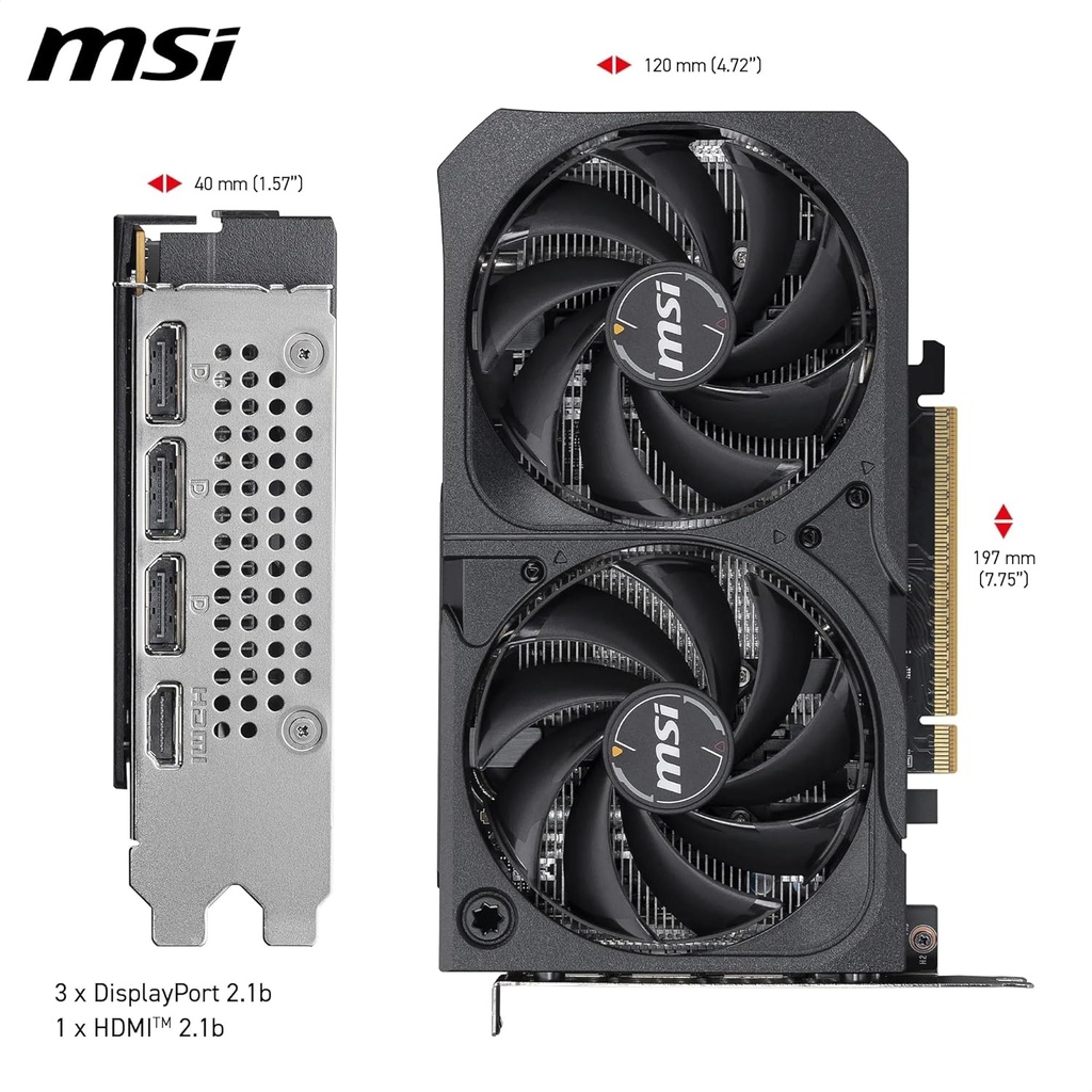 MSI GeForce RTX 5050 8G SHADOW 2X OC image 4