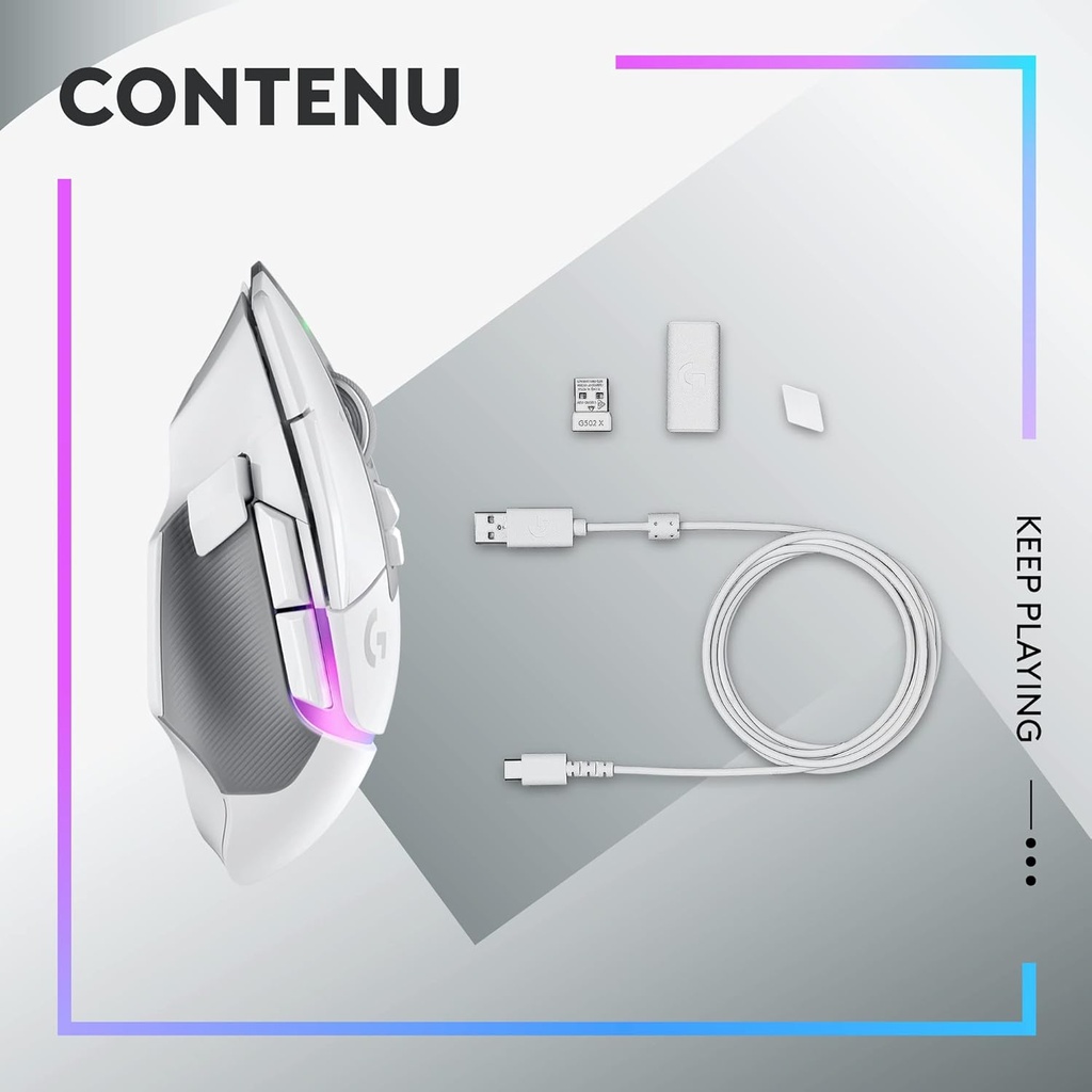 Logitech G502 X Plus Blanc Sans Fil image4