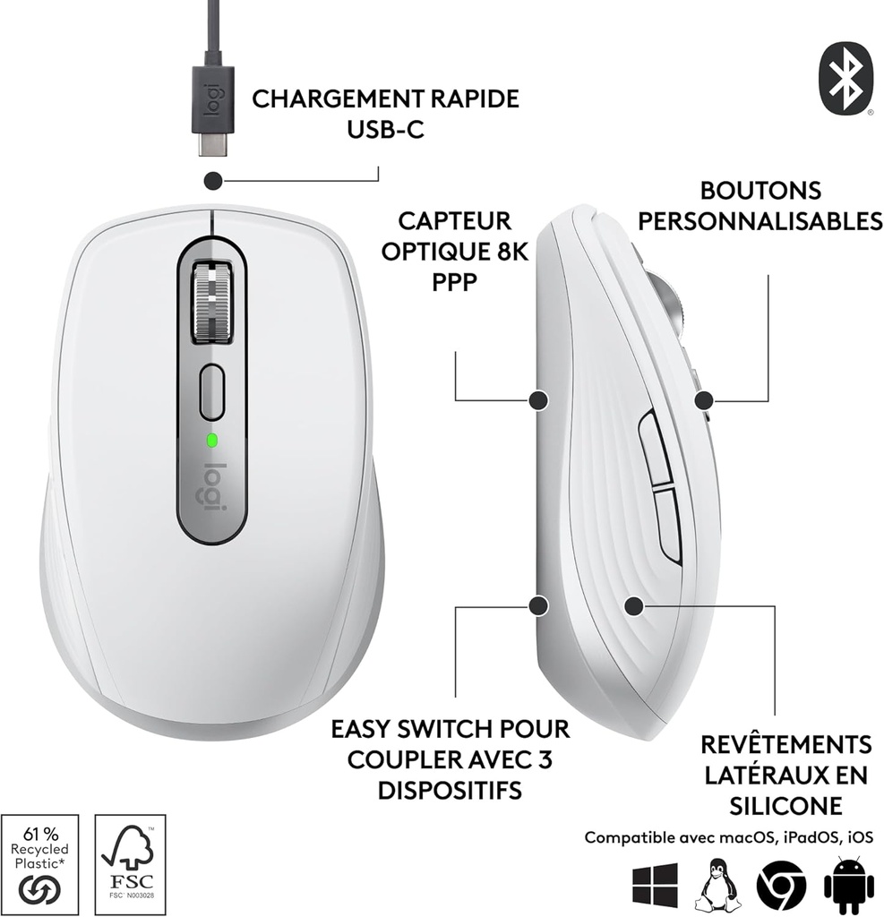 Logitech MX Anywhere 3S Graphite Sans Fil image2