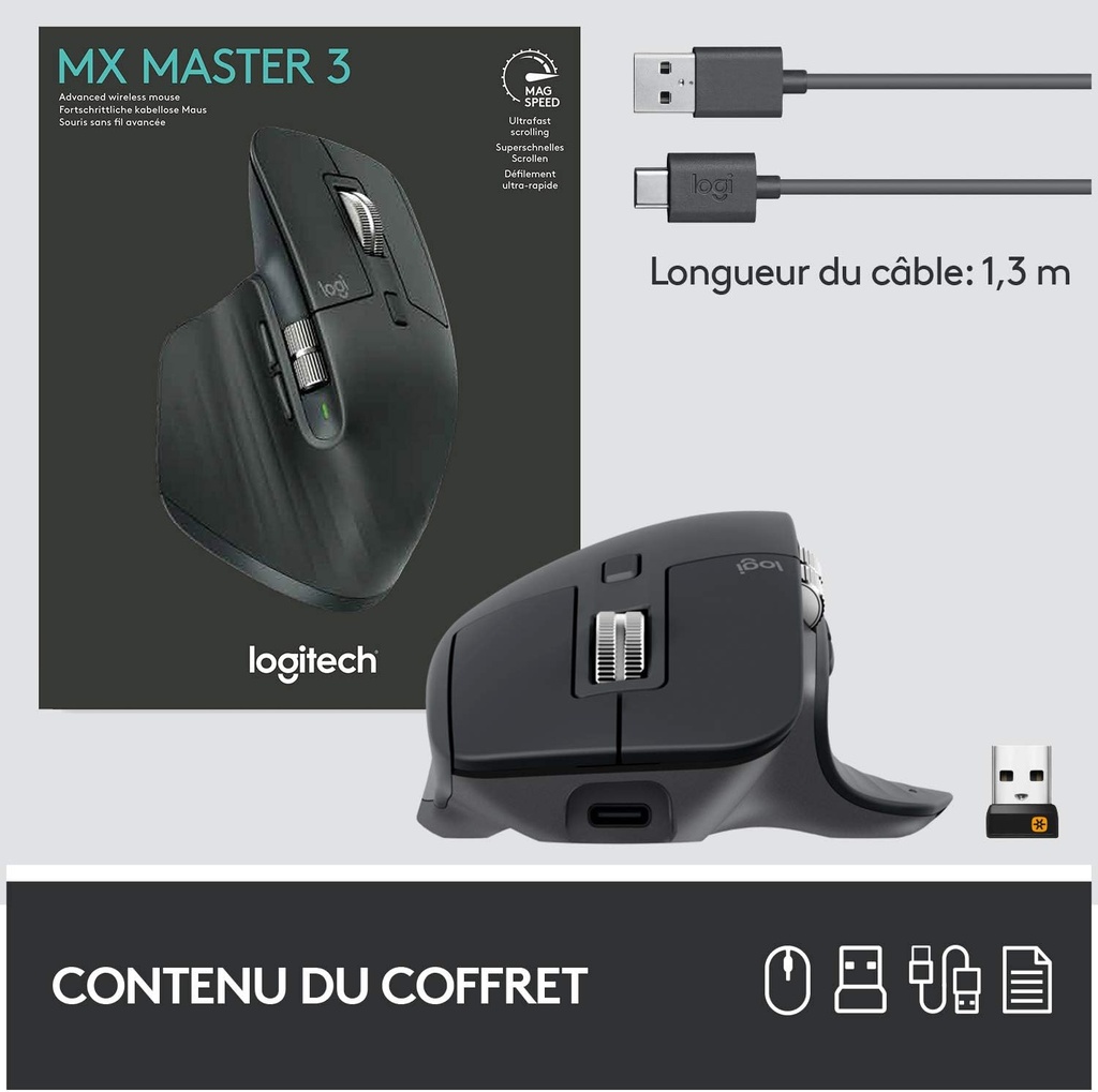 Logitech MX Master 3 Noir Sans Fil image5