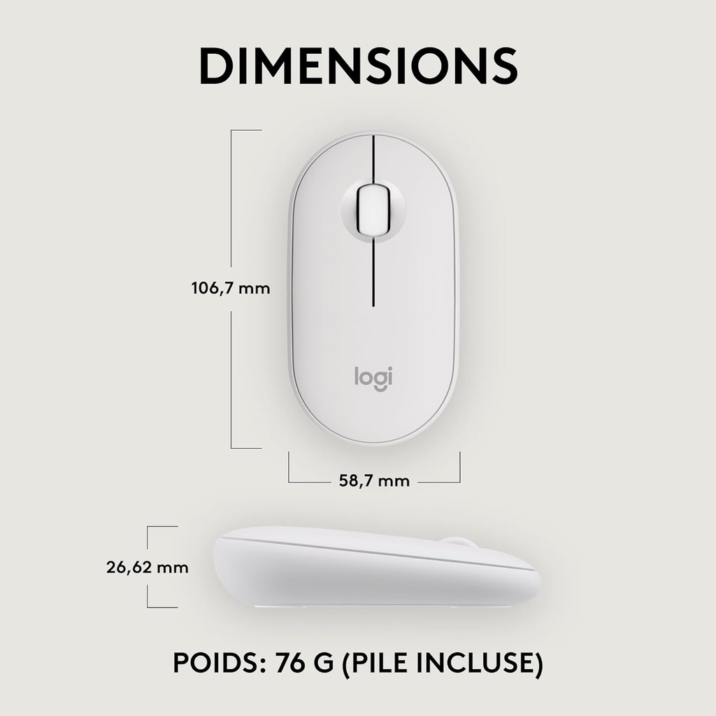 Logitech M350S Blanc Sans Fil image4