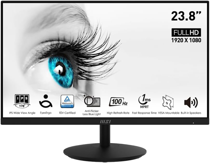 MSI PRO MP242A 23,8" FHD IPS | 1MS | 100 HZ