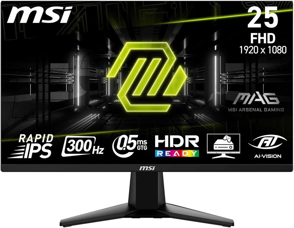 MSI - MAG 255XF 24.5" - Full HD - 300Hz - Rapid IPS - 0.5ms