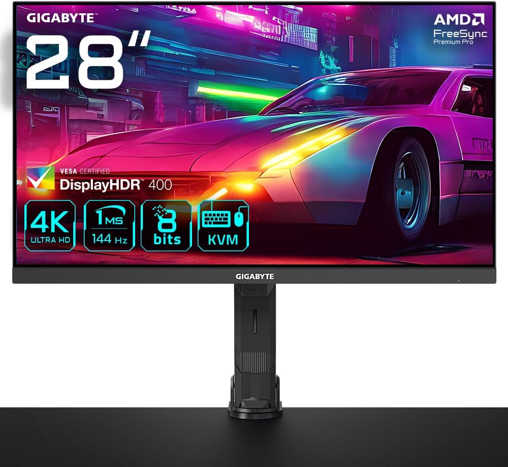 GIGABYTE - M28U Arm Edition 28" - 4K UHD - 144Hz - IPS - 1ms