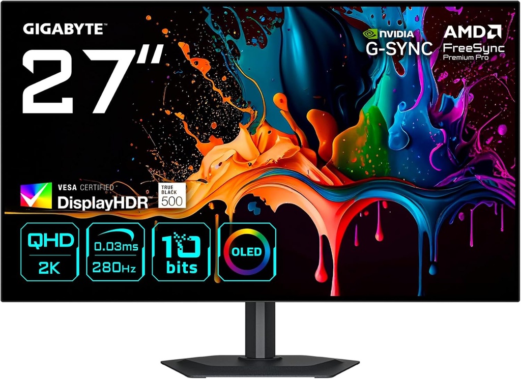 GIGABYTE - MO27Q28G 27" - QHD - 280Hz - OLED - 0.03ms