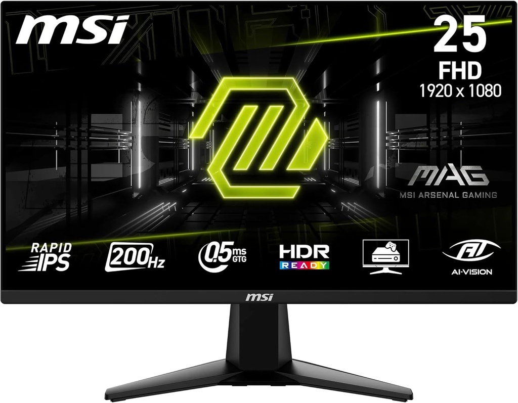 MSI - MAG 255F E20 25" - Full HD - 200Hz - Rapid IPS - 0.5ms
