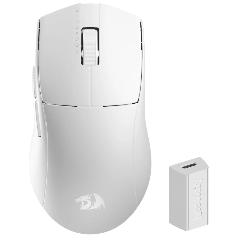 Souris Gamer - Redragon K1ng Standard Sans Fil Blanc
