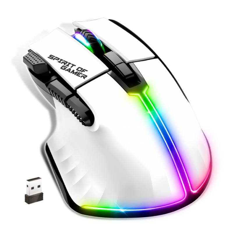 Souris Gamer - Spirit of Gamer Pro-M5 Blanc Sans fil