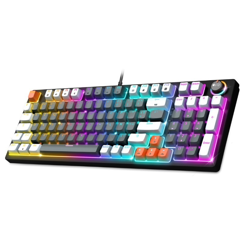 Clavier Gamer Filaire SPIRIT OF GAMER XPERT K350 RGB Switch Marron - Gris