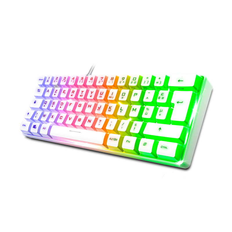 Clavier Gamer Filaire SPIRIT OF GAMER PRO-K2 RGB - Blanc
