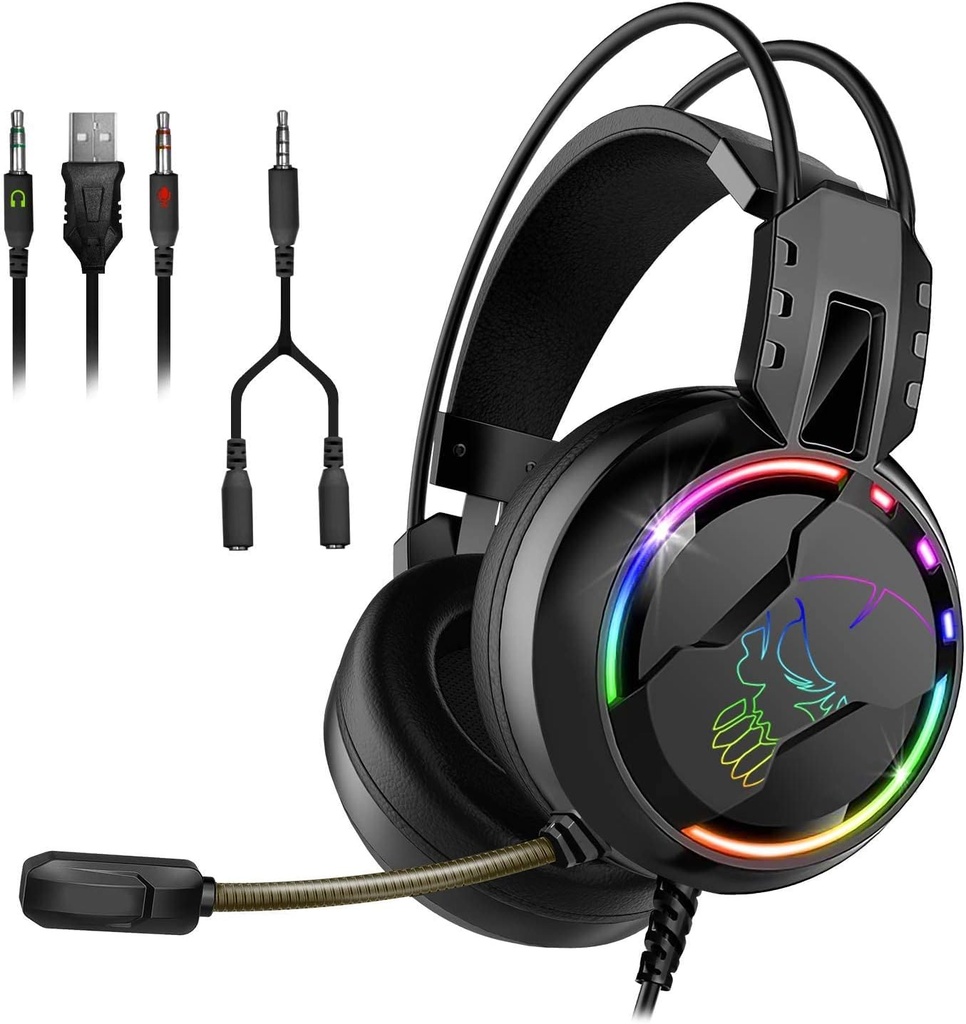 Micro Casque Gamer Filaire SPIRIT OF GAMER PRO-H7 RGB - Noir