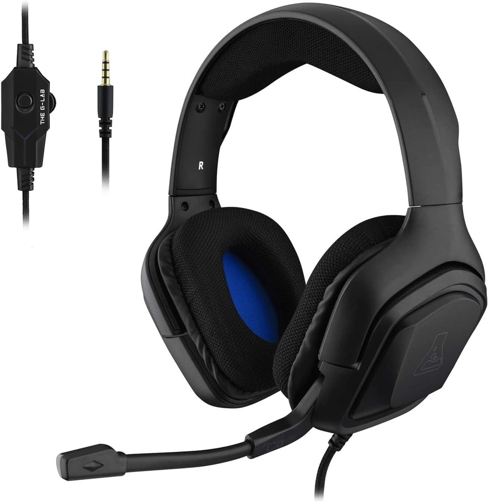 Micro Casque Gamer Filaire G-LAB KORP COBALT - Noir