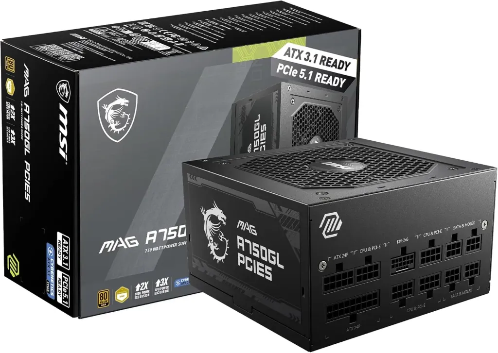 MSI MPG A750GL PCIE5 | 750W 80 Plus | GOLD |